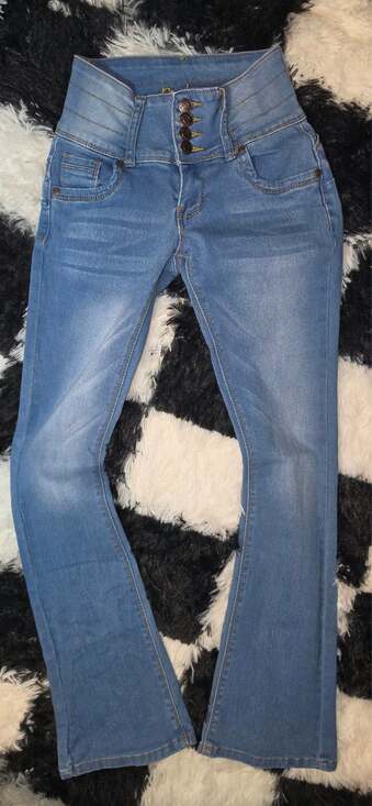 Bamboo Denim - Bamboo Jeans Size 1 High Rise Flare Leg Medium Wash Denim
